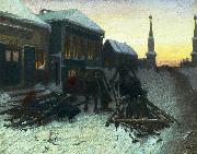 Vasily Perov The last tavern at the city gates France oil painting artist